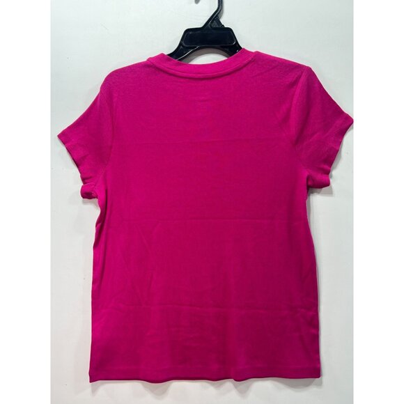 A New Day - Women's Slim Fit Short Sleeve Ribbed T-Shirt - Pink - Extra Large - Picture 4 of 15